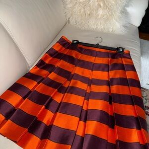 Prada Runway A-Line Skirt in Orange and Purple Stripes